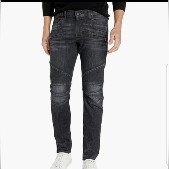 Hudson The Blinder Biker Jeans Washed Black - Picture 1 of 10